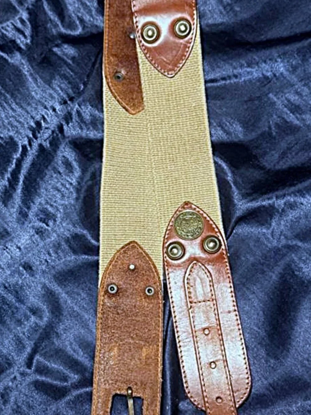 Vintage Ann Taylor Leather Belt Coins Wide S / M